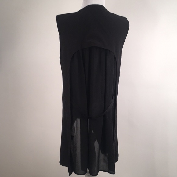 β
SOLD Black LONG FLOWY Vest Ladies Medium - Picture 5 of 12